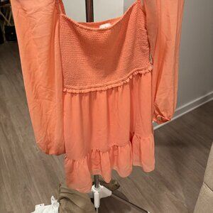 Aritzia puff sleeve mini dress